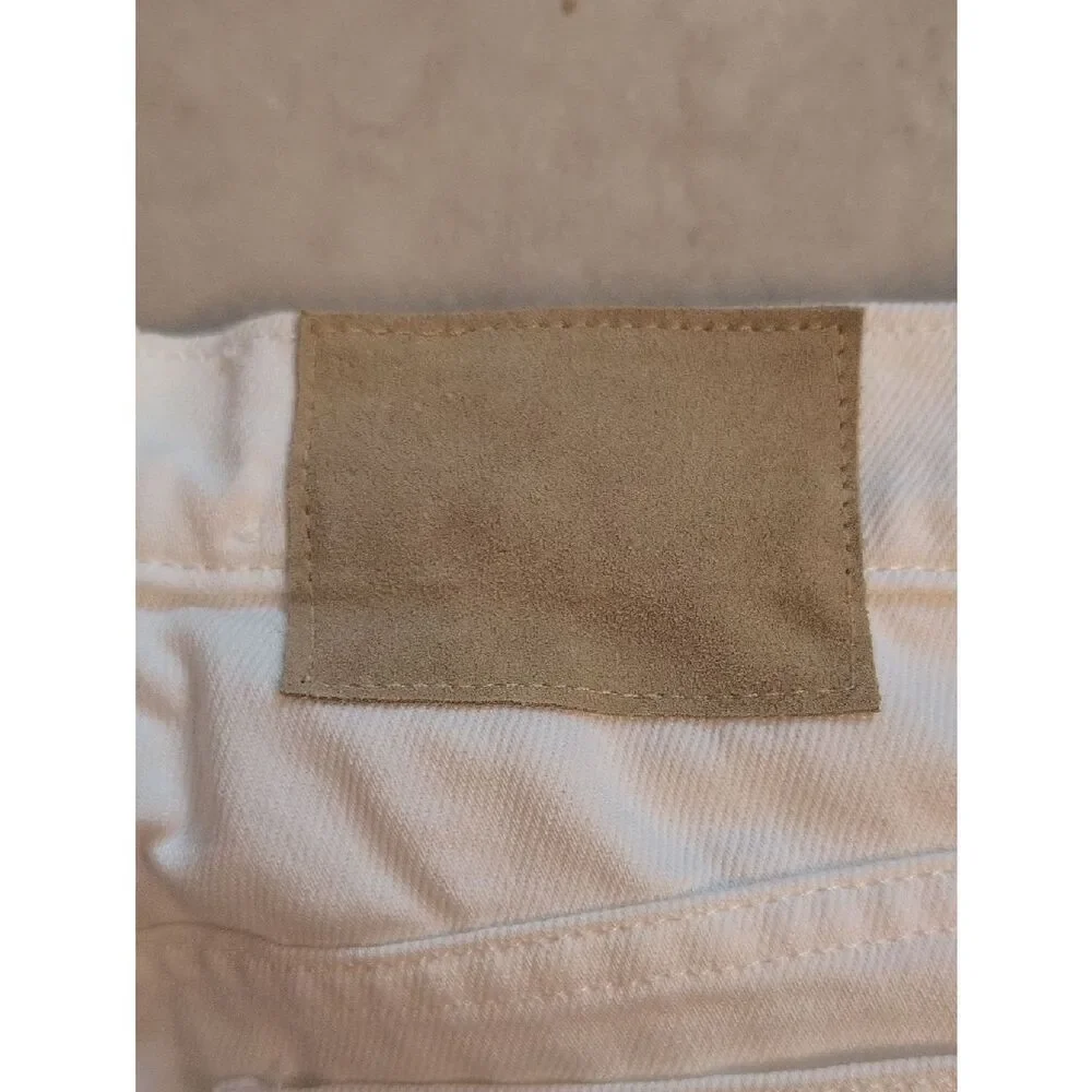 NWT Madewell X Benjamin Talley Smith Coolidge Low-Rise Wide-Leg Jean White 25